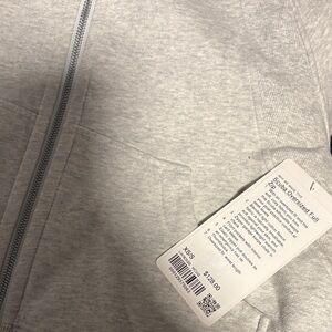 Scuba oversized full zip hoodie light grey